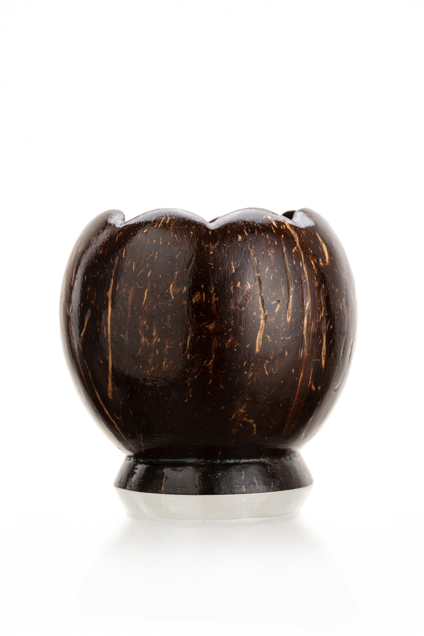 Handcrafted Coconut Shell Scalloped Bowl