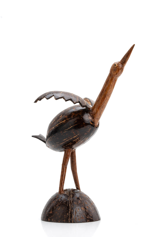 Handcrafted Coconut Shell Bird Figurine