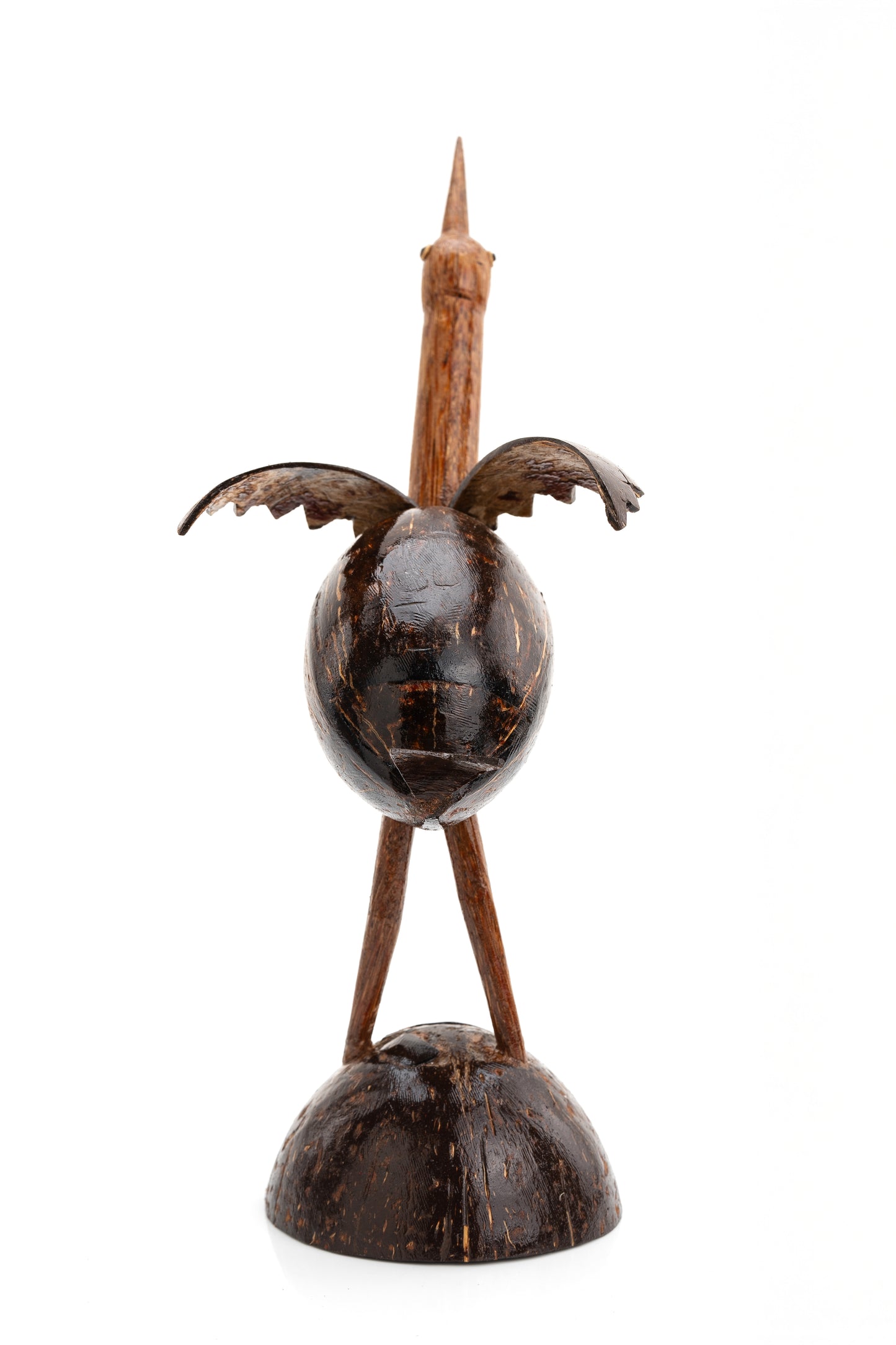 Handcrafted Coconut Shell Bird Figurine