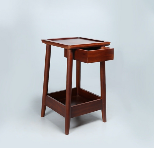 Elegant Wooden Stand with Storage Drawer