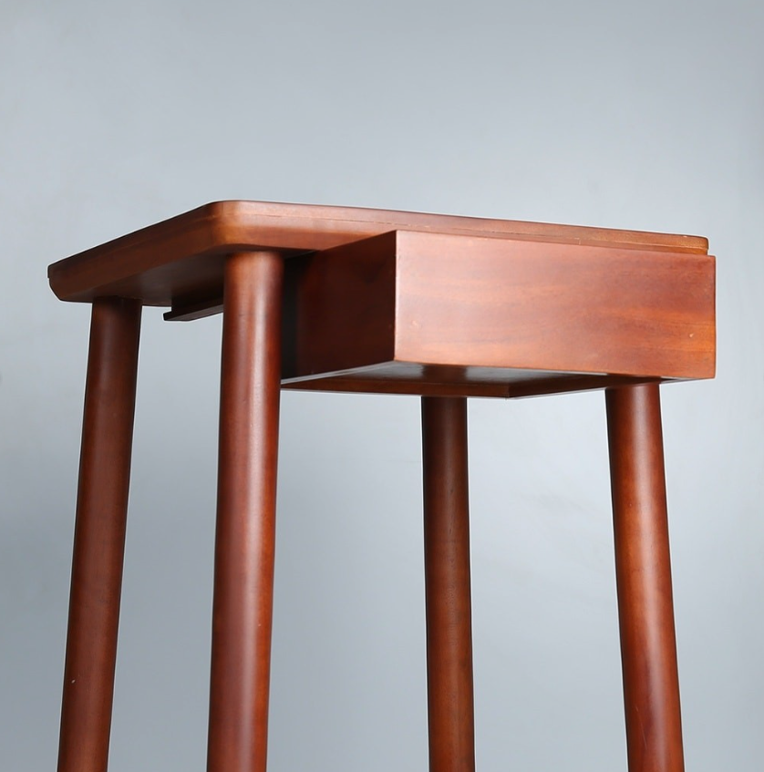 Elegant Wooden Stand with Storage Drawer